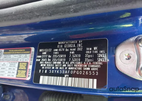 2023 Kia Sportage Sx-Prestige из США, поврежденный, VIN 5XYK53AF0PG026553